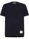 Thom Browne Round Neck 4-st In Blue