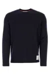 Thom Browne Oversized Cotton Long Sleeve T-shirt In Blue