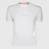 Thom Browne Hector Jacquard-terry T-shirt In Pale Grey