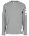 Thom Browne Gray 4-bar Stripe Long Sleeve T-shirt In Green