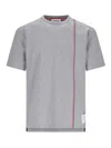 Thom Browne T-shirt Rwb Stripe In Grey