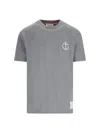 Thom Browne Wen Cotton T-shirts And Polos In Grey