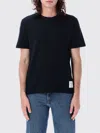Thom Browne Navy Blue Logo Patch T-shirt In Blue