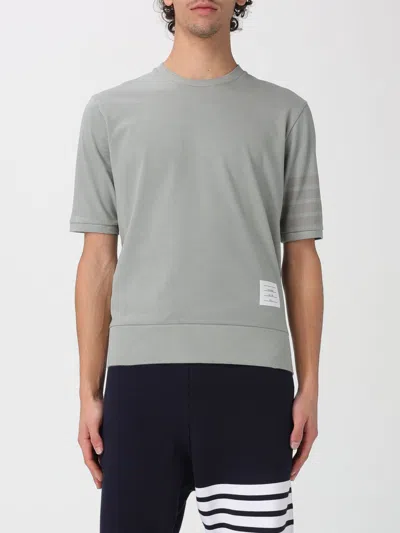 Thom Browne 4-bar Cotton Jersey T-shirt In Gray
