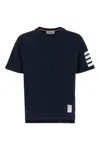 Thom Browne 4-bar Stripe Cotton Jersey T-shirt In Navy