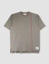 Thom Browne Rwb Ribbed T-shirt In Grey