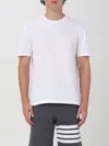 Thom Browne Jersey Relaxed Side Slit Tee Clothing In Weiss