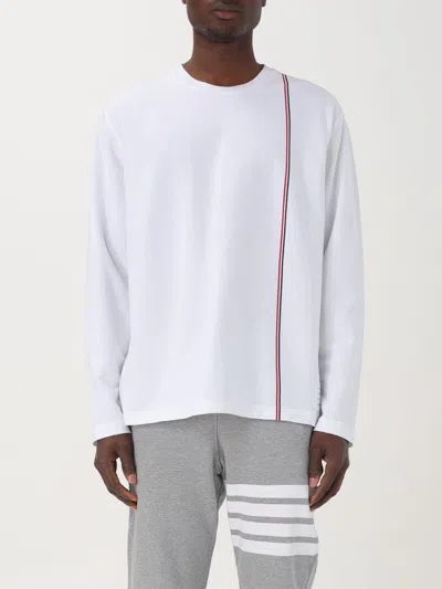 Thom Browne T-shirt Mit Rwb-streifen In Weiss