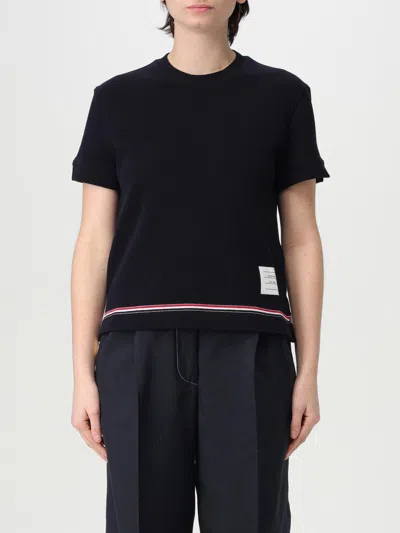THOM BROWNE T-SHIRT THOM BROWNE WOMAN COLOR BLUE,G49459009