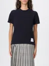 Thom Browne Cotton T-shirt In Blue