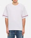 Thom Browne White T-shirt With Tricolour Detail Men In White