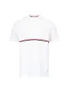 Thom Browne Double-stripe Cotton T-shirt In White