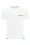 THOM BROWNE T-SHIRT WITH CHEST POCKET