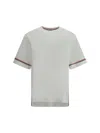 Thom Browne T-shirt With Iconic Bands In White