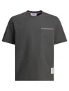 Thom Browne Pocketed Crew Neck Short Sleeve T-shirt In Multi