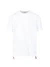 THOM BROWNE T-SHIRT WITH TRICOLOR BACK DETAIL