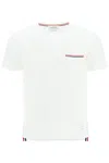 THOM BROWNE T-SHIRT WITH TRICOLOR POCKET