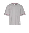 Thom Browne Asymmetric Hem T-shirt Stripe Detail