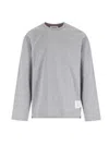 Thom Browne Oversized Long Sleeve Tee W/ Rwb Knit Trim