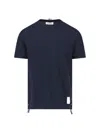 Thom Browne Crew Neck Cotton T-shirt With Distinctive Logo