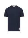 Thom Browne Crew Neck Cotton T-shirt With Distinctive Logo