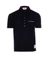 Thom Browne Pocket Polo In Fine Mercerized Men In Black