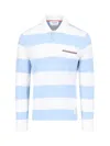 Thom Browne Stripe Polo Shirt In Blue