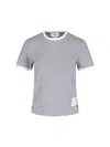 Thom Browne Name Tag Patch T-shirt In Gray