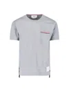 Thom Browne Patch Pocket T-shirt In Gray