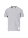 Thom Browne T-shirt With Iconic Bands In Grey