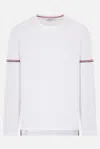 Thom Browne 'rugby' Crew Neck T-shirt In White