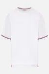 Thom Browne Rwb Stripe Cotton T-shirt In White