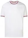 Thom Browne Rugby Fit Short Sleeve Cotton T-shirt In White