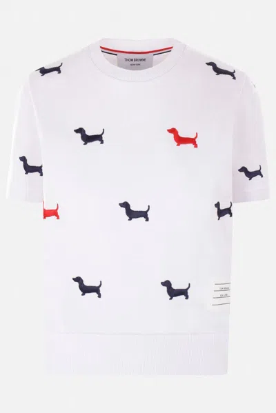 THOM BROWNE THOM BROWNE WHITE COTTON T-SHIRT