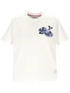 Thom Browne Floral-print Cotton T-shirt In White