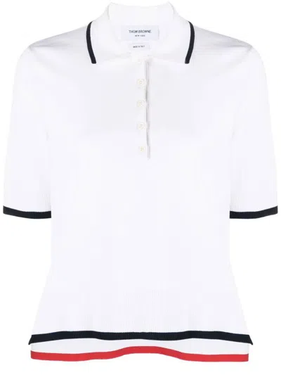 Thom Browne Kastiges Poloshirt In White