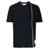 Thom Browne Signature Stripe Crewneck T-shirt In Blue