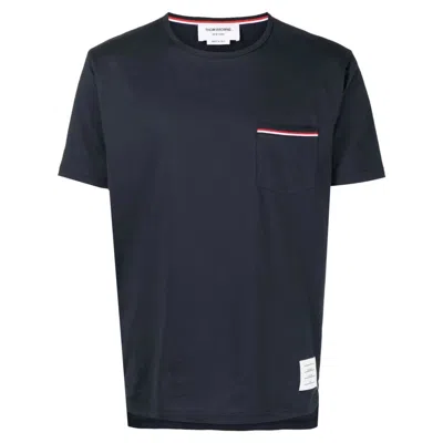 Thom Browne T Shirts Blue In Black