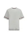 Thom Browne T-shirt With Iconic Bands In White