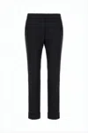 Thom Browne Tailored Black Straight Pants With Cuff Detailing In Black