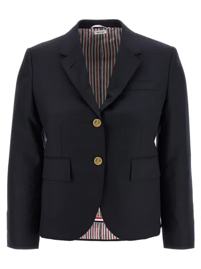 THOM BROWNE TAILORED BLACK WOOL BLAZER