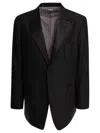 Thom Browne Single-breasted Buttoned Blazer In Black