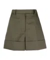 Thom Browne Tailored Cotton Shorts In Green