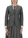 Thom Browne Tailored Grey Jacket With Notched Lapels