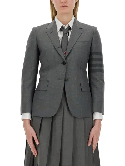 Thom Browne Tailored Grey Jacket With Notched Lapels