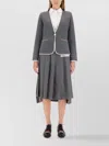 Thom Browne High-armhole Single-breasted Twill Sport Coat In Gray