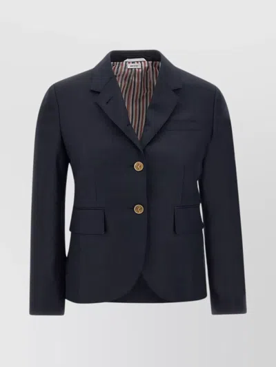THOM BROWNE WOOL SINGLE-BREASTED CROPPED BLAZER