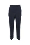 Thom Browne Tailored Pinstripe Trousers With Back Strap In Blue