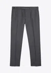 Thom Browne Grey Wool Trousers In Gray