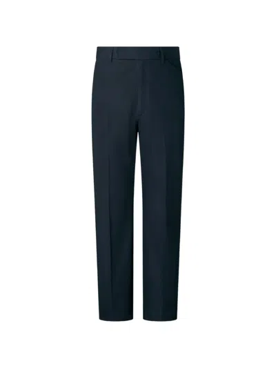 Thom Browne Tapered Chino Trousers In Blue